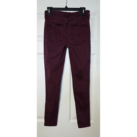 American Eagle maroon hi-rise jegging Size 4 - Picture 2 of 6